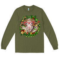 Army Green Christmas merino Long Sleeve Tee - BarkalooDesign