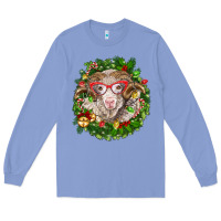 Colony Blue Christmas merino Long Sleeve Tee - BarkalooDesign