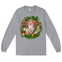 Heather Grey Christmas merino Long Sleeve Tee - BarkalooDesign