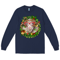 Navy Christmas merino Long Sleeve Tee - BarkalooDesign