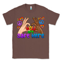Chestnut LGBTQ+ You Are Safe Here Classic Tee - BundleAndBundleShop