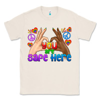 Natural LGBTQ+ You Are Safe Here Classic Tee - BundleAndBundleShop
