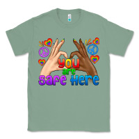 Sage LGBTQ+ You Are Safe Here Classic Tee - BundleAndBundleShop