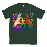 Sports Green LGBTQ+ You Are Safe Here Classic Tee - BundleAndBundleShop