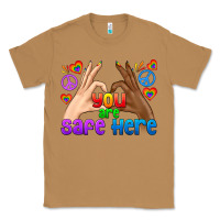 Toasted Coconut LGBTQ+ You Are Safe Here Classic Tee - BundleAndBundleShop