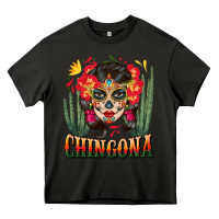Asphalt chingona sugar skull Heavy Core Tee - BundleAndBundleShop