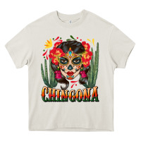 Cream chingona sugar skull Heavy Core Tee - BundleAndBundleShop