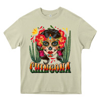 Mossy chingona sugar skull Heavy Core Tee - BundleAndBundleShop