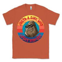Copper Retro Sunset Just A Girl Who Loves Bigfoot Classic Tee - artisFamous