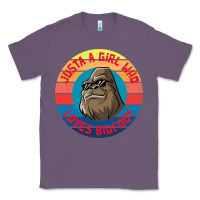 Lavender Retro Sunset Just A Girl Who Loves Bigfoot Classic Tee - artisFamous