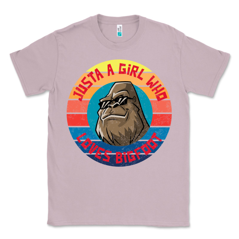 Retro Sunset Just A Girl Who Loves Bigfoot Classic Tee by artisFamous | Teevron