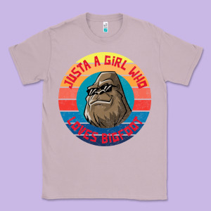 Retro Sunset Just A Girl Who Loves Bigfoot Classic Tee Designed By Artisfamous