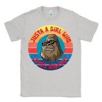 Moon Dust Retro Sunset Just A Girl Who Loves Bigfoot Classic Tee - artisFamous