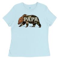 Baby Blue bear papa Ladies Tee - Artiststas