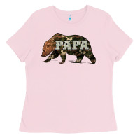 Bubblegum Pink bear papa Ladies Tee - Artiststas