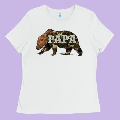 Bear Papa Ladies Tee Designed By Artiststas