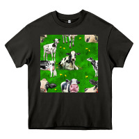 Asphalt holstein cows seamless pattern Heavy Core Tee - BundleAndBundleShop