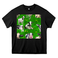 Black holstein cows seamless pattern Heavy Core Tee - BundleAndBundleShop