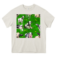 Cream holstein cows seamless pattern Heavy Core Tee - BundleAndBundleShop