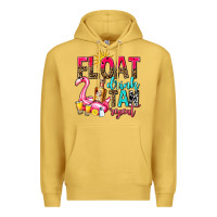 Antique Gold float drink tan repeat Premium Hoodie - AdoDesignShop