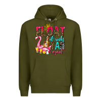 Army Green float drink tan repeat Premium Hoodie - AdoDesignShop