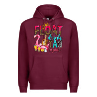 Burgundy float drink tan repeat Premium Hoodie - AdoDesignShop