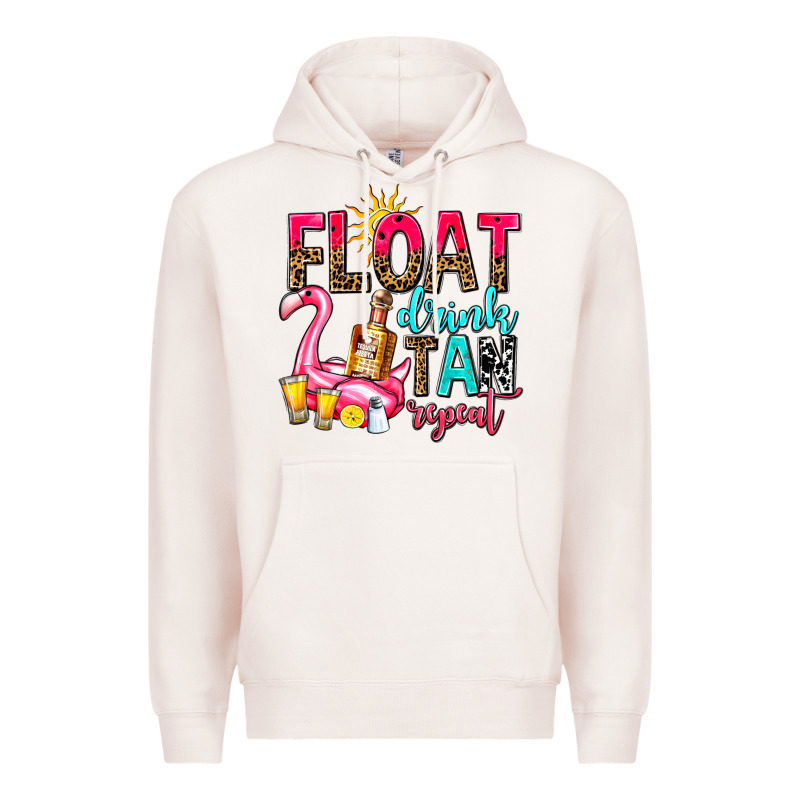 Float Drink Tan Repeat Premium Hoodie by AdoDesignShop | Teevron
