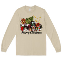 Mushroom merry christmas gnomes truck Long Sleeve Tee - BarkalooDesign