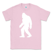 Bubblegum Pink bigfoot walking silhouette Classic Tee - artisFamous