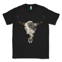 Black Cowhide Bull Skull Classic Tee - Jasminsmagicworld