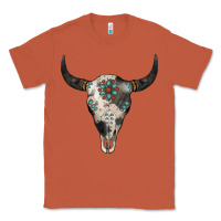 Copper Cowhide Bull Skull Classic Tee - Jasminsmagicworld