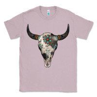 Lilac Cowhide Bull Skull Classic Tee - Jasminsmagicworld