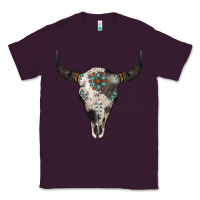 Plum Cowhide Bull Skull Classic Tee - Jasminsmagicworld