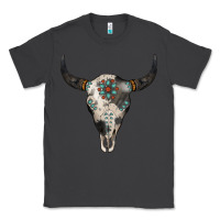 Smoke Cowhide Bull Skull Classic Tee - Jasminsmagicworld