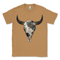 Toasted Coconut Cowhide Bull Skull Classic Tee - Jasminsmagicworld