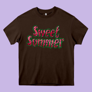 Sweet Summer Watermelon Heavy Core Tee Designed By Bundleandbundleshop