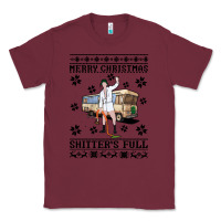 Burgundy merry christmas shitters full Classic Tee - artisFamous