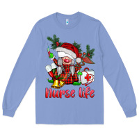 Colony Blue christmas nurse life gnome Long Sleeve Tee - BarkalooDesign