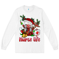 White christmas nurse life gnome Long Sleeve Tee - BarkalooDesign