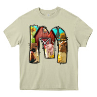 Mossy farm life alphabet lowercase letters m Heavy Core Tee - BundleAndBundleShop