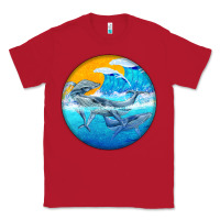 Red humpback whale Classic Tee - BarkalooDesign
