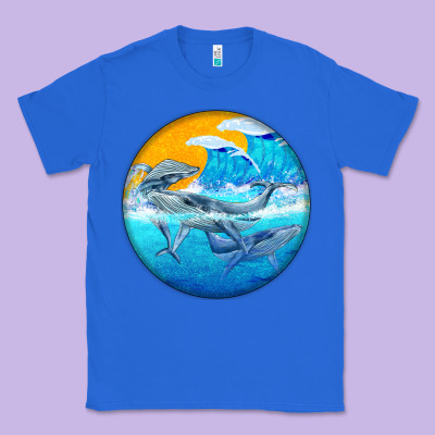 Humpback Whale Classic Tee Designed By Barkaloodesign