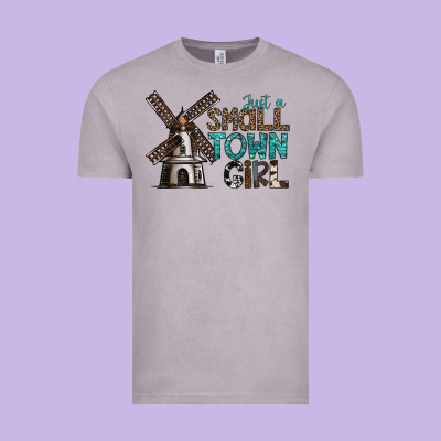 Just A Small Town Girl Vintage Tee Designed By Sublimationcraftshop