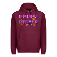 Burgundy basketball sıster Premium Hoodie - AdoDesignShop