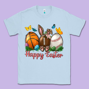 Happy Easter Sports With Butterfly Classic Tee Designed By Bundleandbundleshop