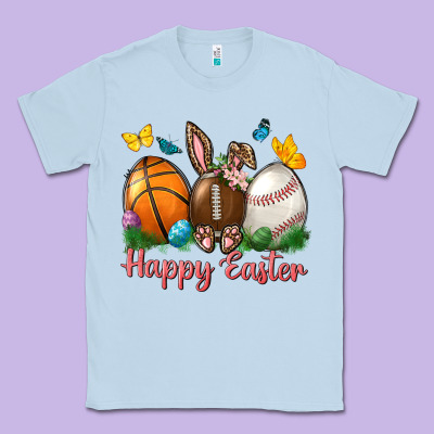 Happy Easter Sports With Butterfly Classic Tee Designed By Bundleandbundleshop