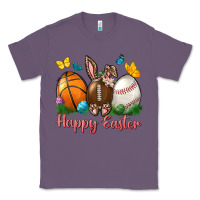 Lavender Happy Easter Sports With Butterfly Classic Tee - BundleAndBundleShop