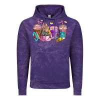 Cloud Purple nail art  coffee cups Vintage Hoodie - AdoDesignShop
