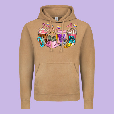 Nail Art  Coffee Cups Vintage Hoodie Designed By Adodesignshop