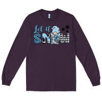 Plum let it snow gnome Long Sleeve Tee - BarkalooDesign